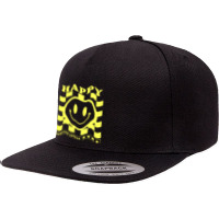 Happy Smile Rebuild Effect 5 Panel Snapback Cap | Artistshot