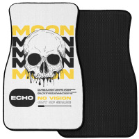 Skull With Moon Front Car Mat | Artistshot