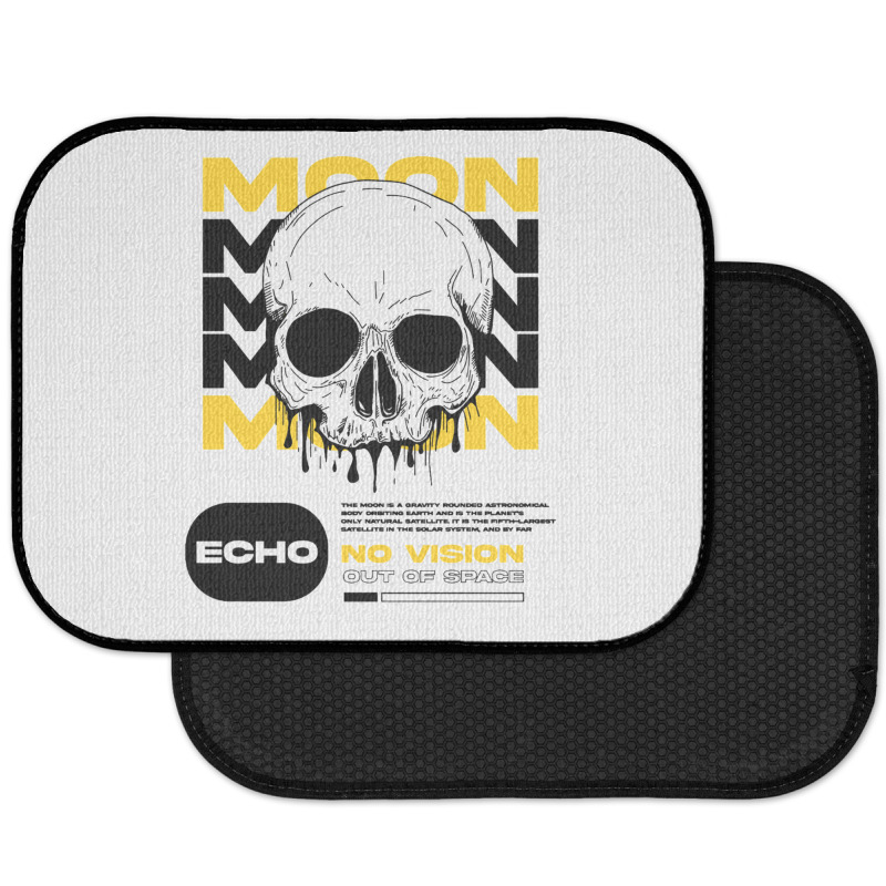 Skull With Moon Rear Car Mat | Artistshot