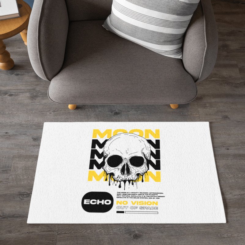 Skull With Moon Dornier Rug | Artistshot