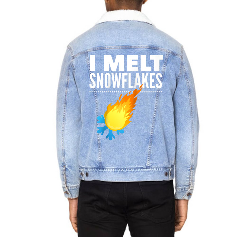 I Melt Snowflakes Funny Conservative Unisex Sherpa-lined Denim Jacket | Artistshot