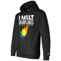 I Melt Snowflakes Funny Conservative Champion Hoodie | Artistshot