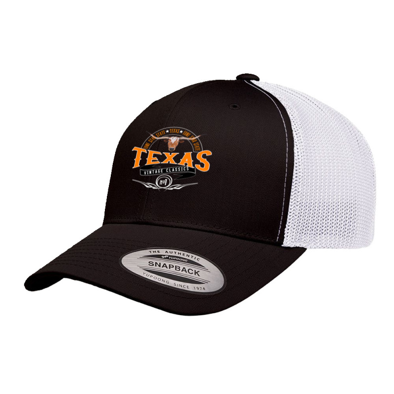 Vintage Classic Style Texas Lone Star Longhorn Design Retro Trucker Cap by cm-arts | Artistshot