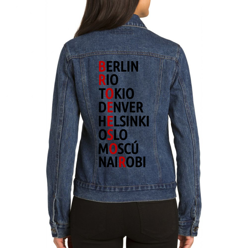 Heist Team Ladies Denim Jacket by naura prisillya | Artistshot