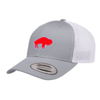 Buffalo Standing Red Retro Trucker Cap | Artistshot