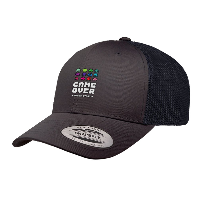 Game Over Press Start Arcade Player Retro Gamer Retro Trucker Cap by saterseim | Artistshot