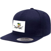 Captain Duck A Duck With A Sword 5 Panel Snapback Cap | Artistshot