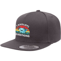 Retro Anime Shirt I Axolotl Questions Amine Lovers Gift T Shirt 5 Panel Snapback Cap | Artistshot