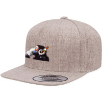 Banksy Dj Monkey Thinker 5 Panel Snapback Cap | Artistshot