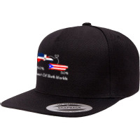 Half Puerto Rican Half Dominican Flag Map Combined Pr Rd T Shirt 5 Panel Snapback Cap | Artistshot