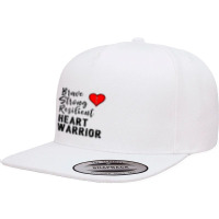 Heart Warrior Chd Awareness Brave Strong Resilien 5 Panel Snapback Cap | Artistshot