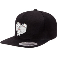 Cow Pocket T Shirt Funny Milk Cow In A Bag Tee 5 Panel Snapback Cap | Artistshot