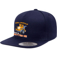 Funny Disabled Handicapped Wheelchair Cat Humor T Shirt 5 Panel Snapback Cap | Artistshot