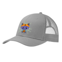 Black Cat With Halloween Pumpkin Feline For Horror Fans T Shirt Pa Trucker Cap | Artistshot