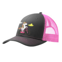 Funny Unicorn On Bike Work Out Biker Pa Trucker Cap | Artistshot