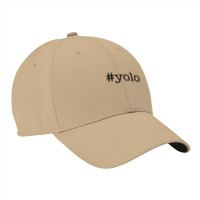 Hashtag Yolo (you Only Live Once) T Shirt   Black Letters Nike Dri-fit Cap | Artistshot