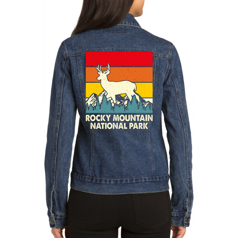 Rocky Mountain National Park Ladies Denim Jacket by New Nice Shirt | Artistshot