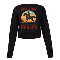 Just A Boy Who Loves Horses Cropped Sweater | Artistshot