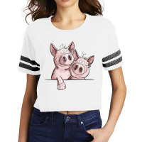 Funny Pig Duo Scorecard Crop Tee | Artistshot