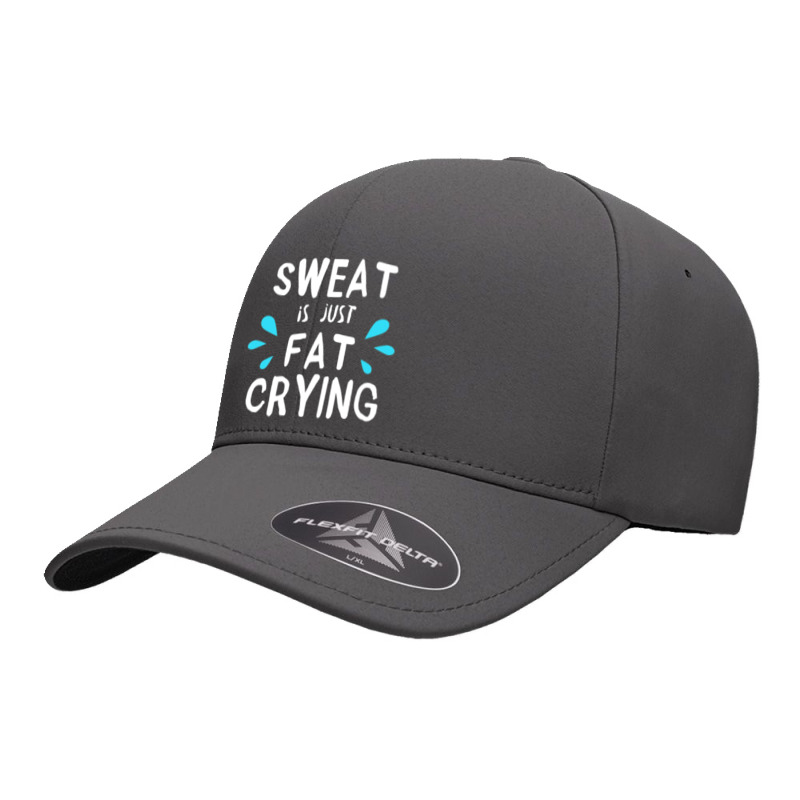 Sweat Is Just Fat Crying Workout Gym Tees Seamless Cap by cm-arts | Artistshot