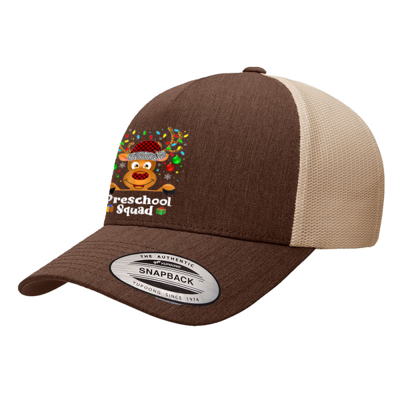 Preschool Squad Teacher Plaid Reindeer Hat Santa Christmas Yupoong Trucker Cap by cm-arts | Artistshot