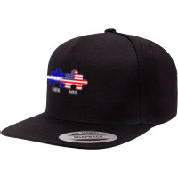 Half American Half Honduran Flag Combined Honduras Catracho T Shirt 5 Panel Snapback Cap | Artistshot