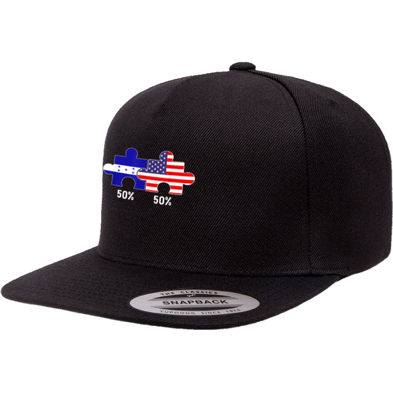 Half American Half Honduran Flag Combined Honduras Catracho T Shirt 5 panel snapback cap by cm-arts | Artistshot