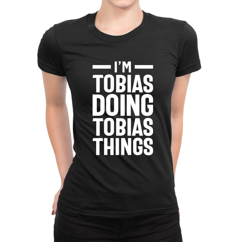 Tobias Personalized Name Birthday Gift Ladies Fitted T-Shirt by cidolopez | Artistshot