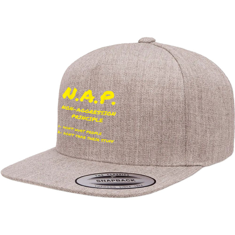 Non Aggression Principle Nap Ancap Anarchist Libertarian T Shirt 5 panel snapback cap by gyzhahykaete | Artistshot