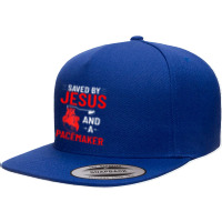 Saved By Jesus And A Pacemaker Heart Disease Awareness 5 Panel Snapback Cap | Artistshot