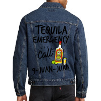 Tequila Emergency Call 9 Juan Juan Men Denim Jacket | Artistshot