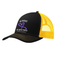 Heart Ribbon August We Wear Purple Overdose Awareness Month Pa Trucker Cap | Artistshot