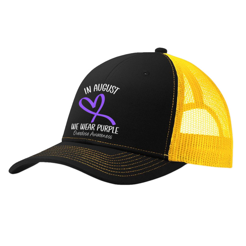 Heart Ribbon August We Wear Purple Overdose Awareness Month Pa Trucker Cap by Kenlofu52 | Artistshot