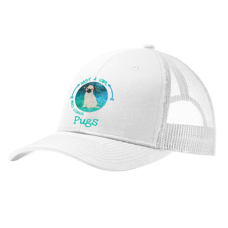 Funny Pug Just A Girl Who Loves Pugs Dog Lover Pa Trucker Cap | Artistshot