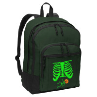 Halloween Green Skeleton X Ray Pregnant Jack O Lantern Basic Backpack | Artistshot