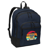 Retro Yellow School Bus For School Bus Driver And Busman Basic Backpack | Artistshot