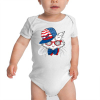 Usa Cat, Cats, Animal, Animals, American Flag Baby Bodysuit | Artistshot