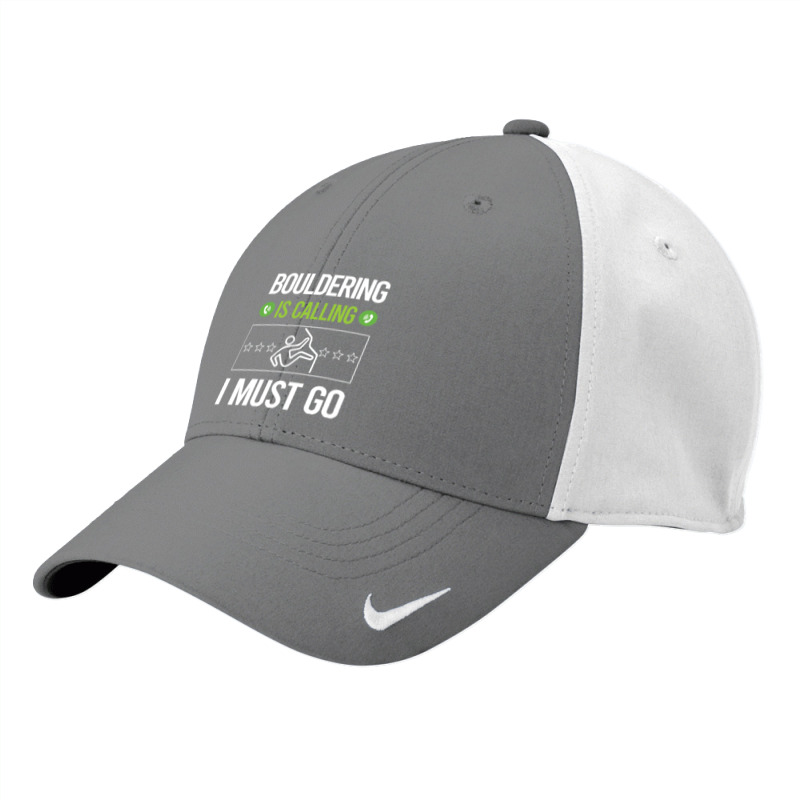 Bouldering T Shirtit Is Calling I Must Go Bouldering Rock Climbing T S Nike Dri-fit Cap | Artistshot