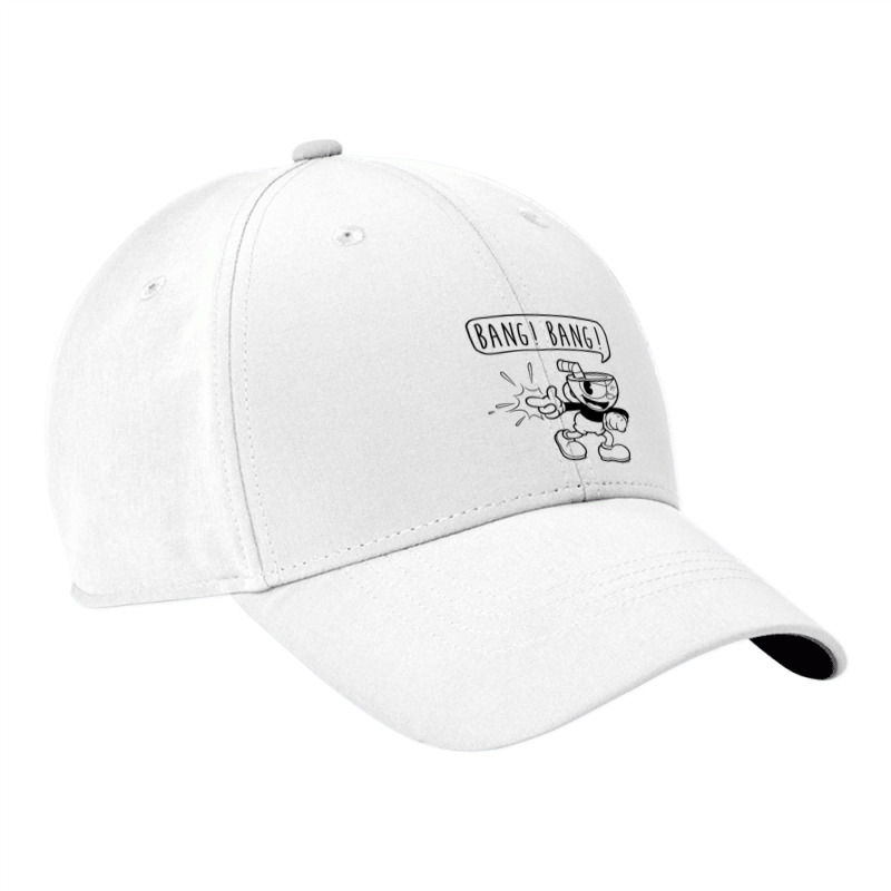 Cuphead Bang Bang Finger Gun Outline Graphic Nike Dri-fit Cap | Artistshot