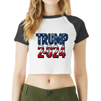 Funny Trump Scorecard 2 024 Raglan Crop Top | Artistshot