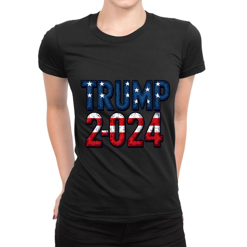 Funny Trump Scorecard 2 024 Ladies Fitted T-Shirt by ERNESTO GUANCIA | Artistshot