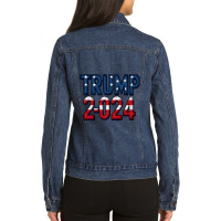 Funny Trump Scorecard 2 024 Ladies Denim Jacket | Artistshot