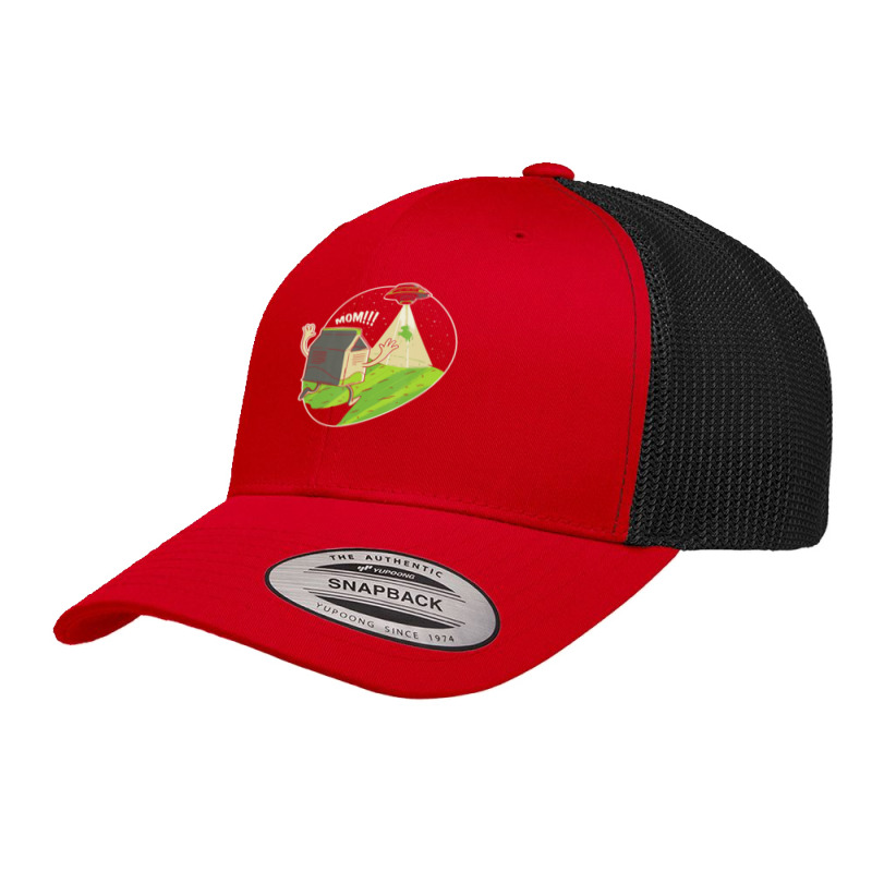 Satire Humor Milk Cow Alien Abduction Ufo Fan Space Retro Trucker Cap by phamkhao | Artistshot