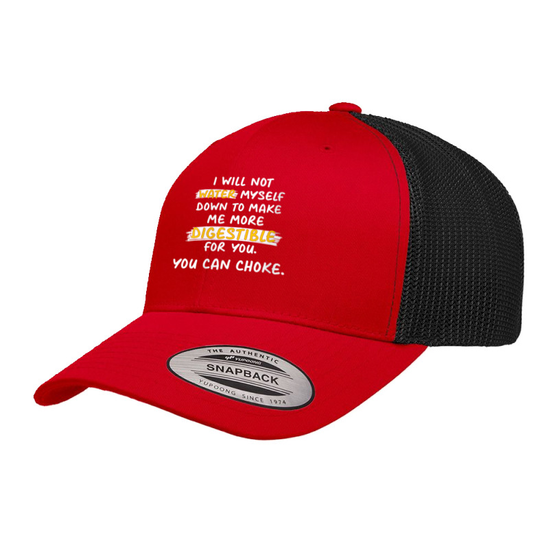 Womens I Will Not Water Myself Down To Make Me More Digestible V Neck Retro Trucker Cap by cm-arts | Artistshot