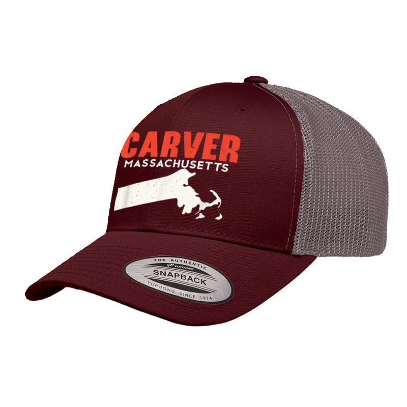 Carver Massachusett Usa State America Travel Bay Stater Retro Trucker Cap by Queens | Artistshot