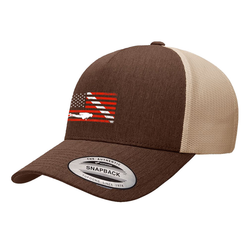 Diver Down Dive Flag Scuba Diving American Flag Yupoong Trucker Cap | Artistshot