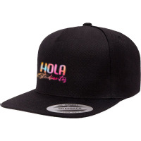 Hola Estudiantes Spanish Teacher Back To School 5 Panel Snapback Cap | Artistshot