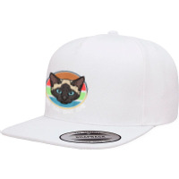 Funny Siamese Quote, Siamese Free Lap Warming Vintage, Cool T Shirt 5 Panel Snapback Cap | Artistshot