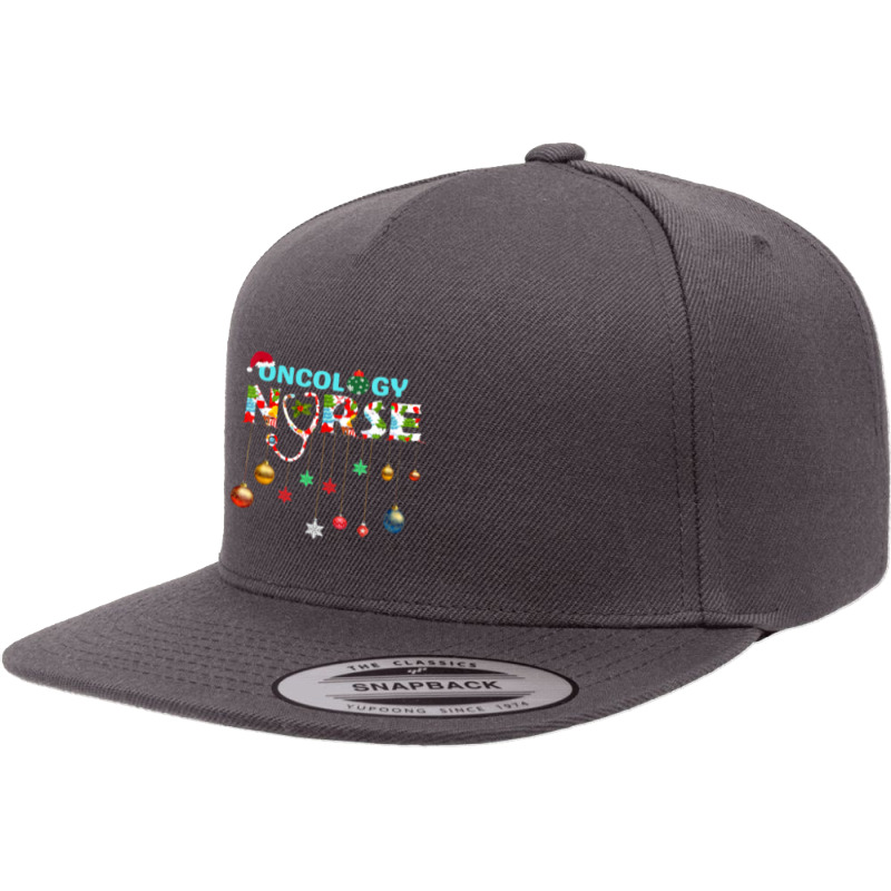 Merry Christmas Oncology Nurse Rn Oncologist Nursing 5 panel snapback cap by cm-arts | Artistshot