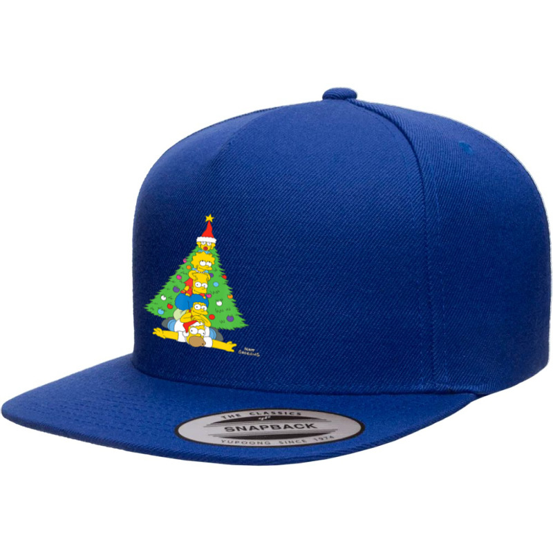 The Simpsons Family Christmas Tree Holiday 5 panel snapback cap by cm-arts | Artistshot